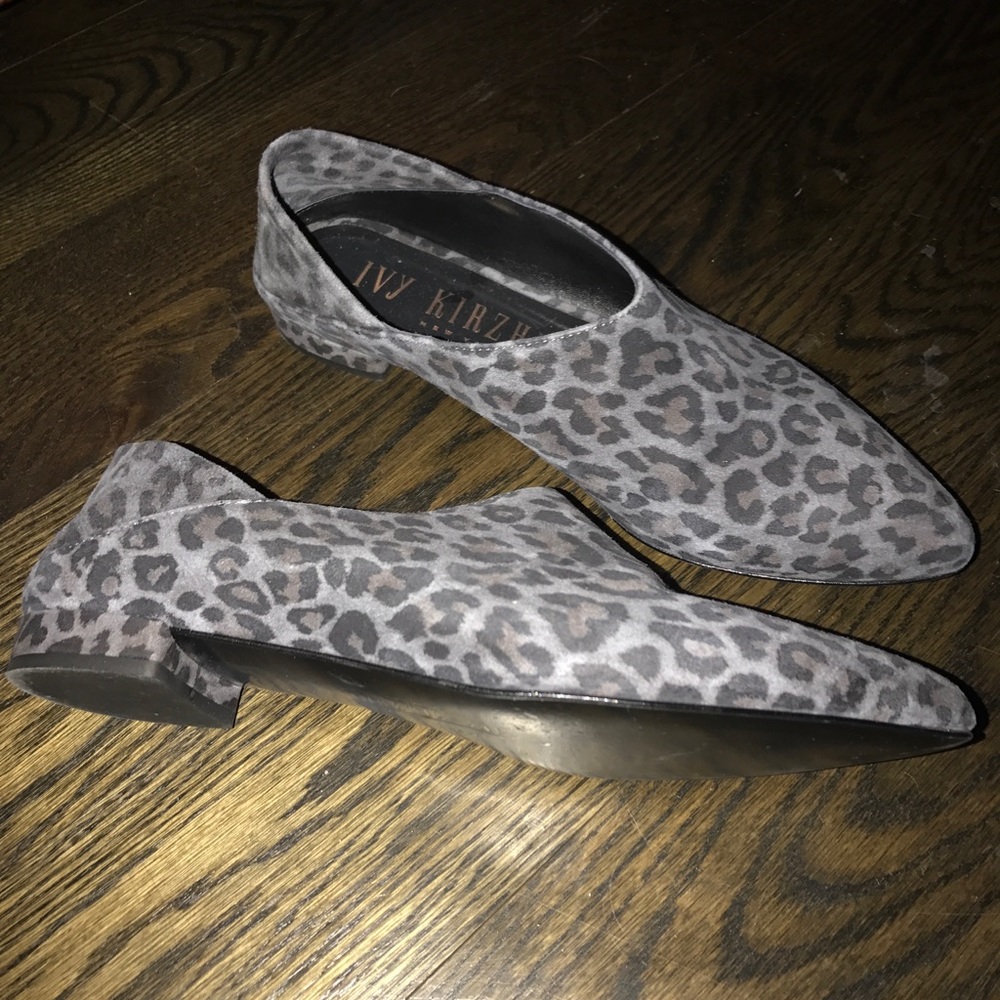 Leopard print booties